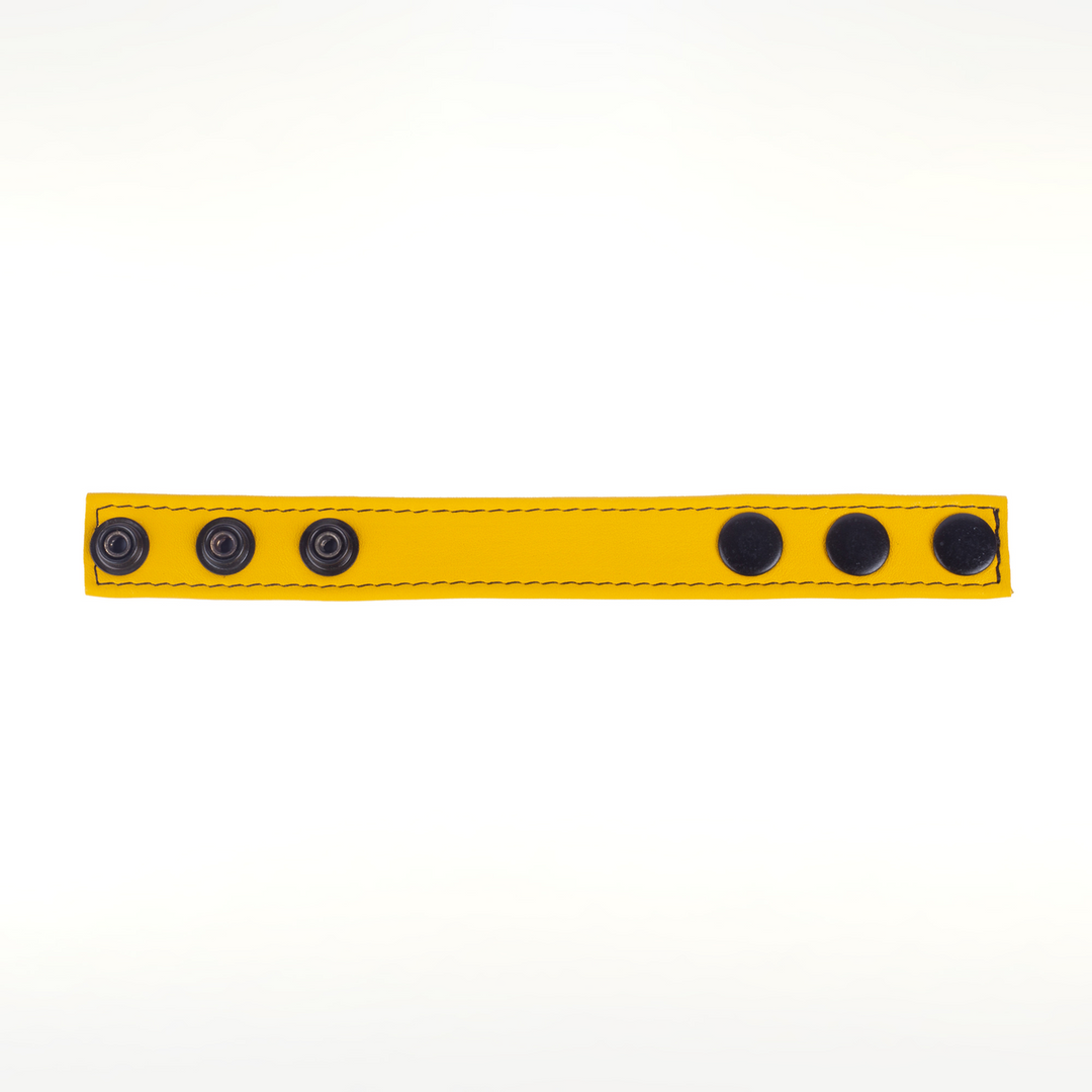 Cocky - Verstelbare Leren Cockring - Geel - Afbeelding 3