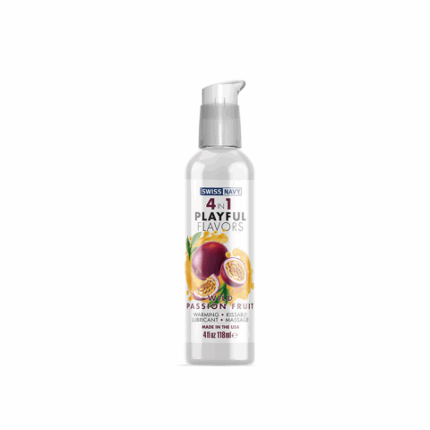 4 in 1 Playful Flavors - Lubricant with Wild Passion Fruit Flavor - 4 fl oz / 118 ml
