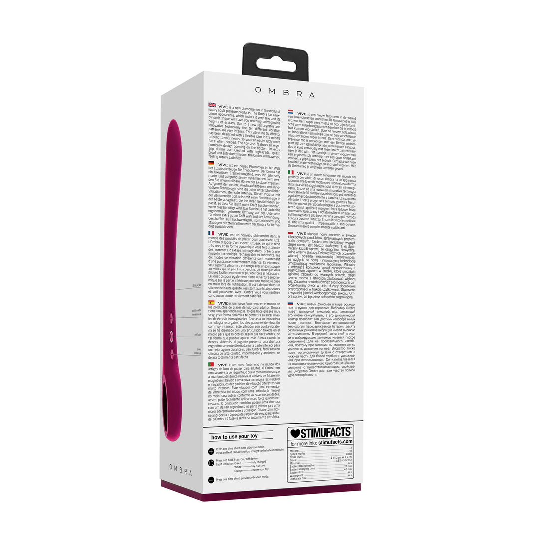 Ombra - Buigbare Vibrator - Roze - Afbeelding 3