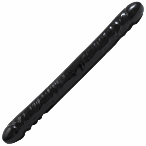 Geaderde Double Header - Dildo met Dubbele Einden - 18 / 45 cm