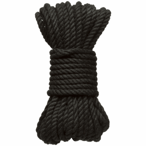 Bind en Tie - 6mm hennep bondage touw - 30 ft - zwart