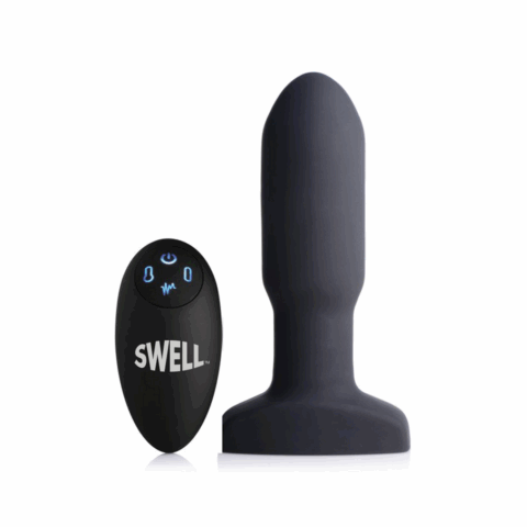 Opblaasbare Vibrerende Silicone Butt Plug