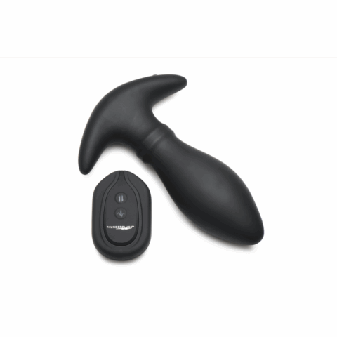 Rim Slide - Sliding Ring Silicone Butt Plug - Zwart