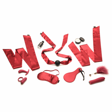 Lover's Bondage Massage Set - Rood