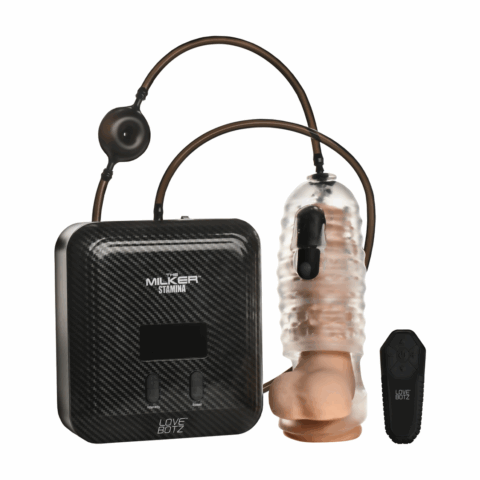 De Milker Stamina - Automatische Vibratie en Zuig Stroker - Transparant