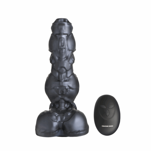 Cyborg Cock - Duwende en Vibrerende Siliconen Dildo - Zilver