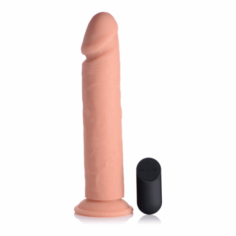 Vibrerende Siliconen Dildo met Afstandsbediening - 10 / 25,5 cm