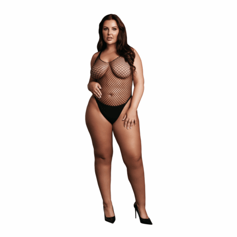 Body met Fishnet Structuur - OSX - Zwart