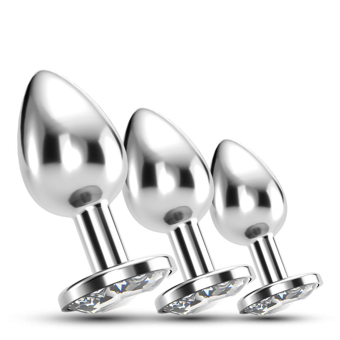 Bijou - Anal Train Trio - 3 Jewel Plugs - Doorzichtig