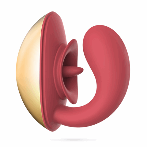 Arcane - Lickende Koppels Vibrator - Rood/Goud