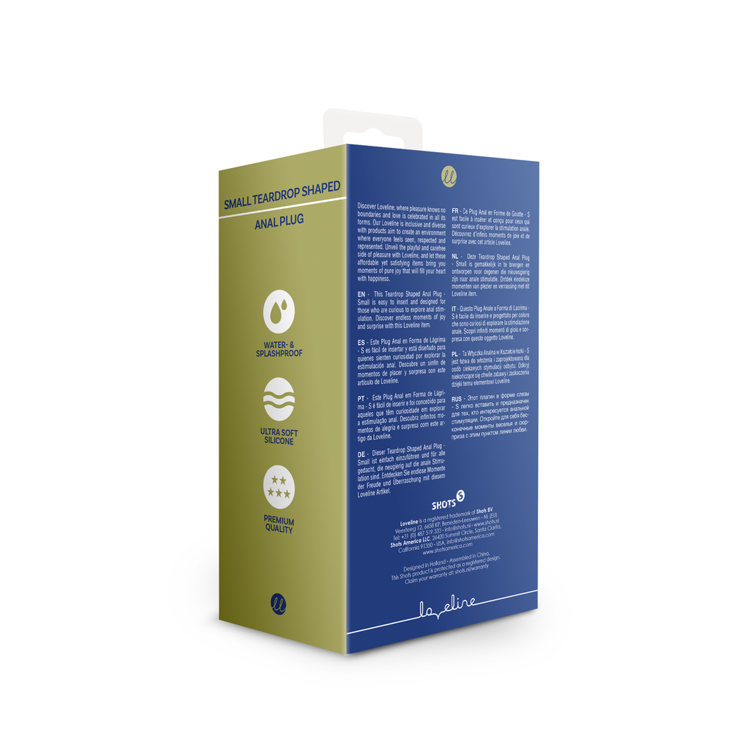 Druppelvormige Anale Plug - Klein - Baltisch Blauw - Afbeelding 3