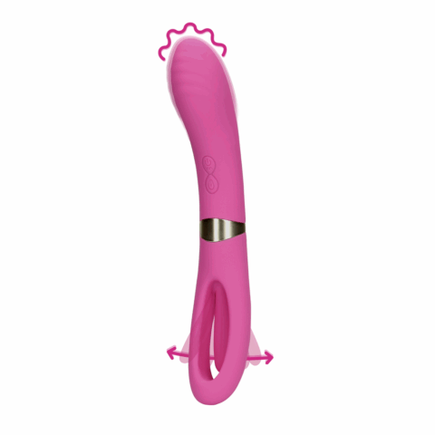 Dubbelzijdige flapper en G-Spot vibrator - Uitbundig Roze