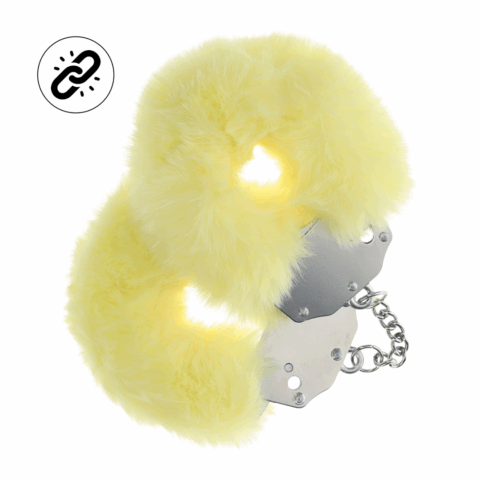 Zware Fluffy Handboeien - Geel