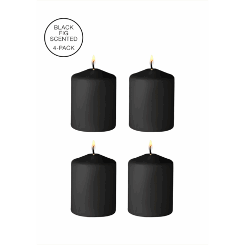 Tease Candles - Disobedient - 4 Stuks - Zwart
