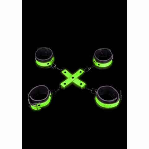 Hand- en enkelboeien met hogtie - Glow in the Dark