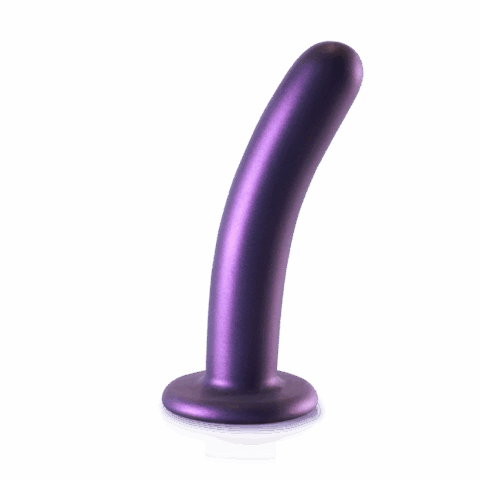 Zachte Silicone G-Spot Dildo - 6'' / 14,5 cm - Metallic Paars