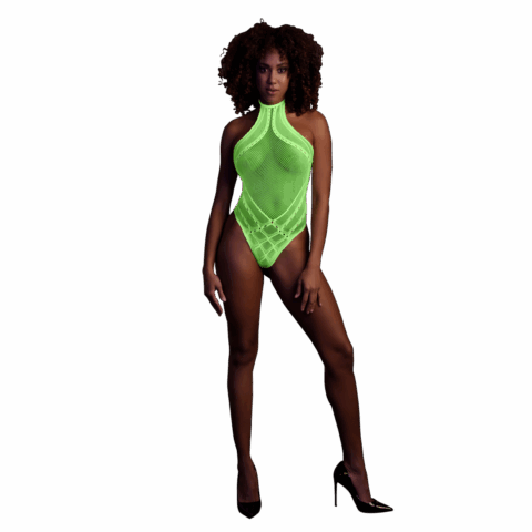 Body met Halter Neck - One Size - Neon Groen