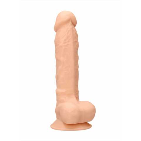 Siliconen Dildo met Ballen - 9 / 23 cm