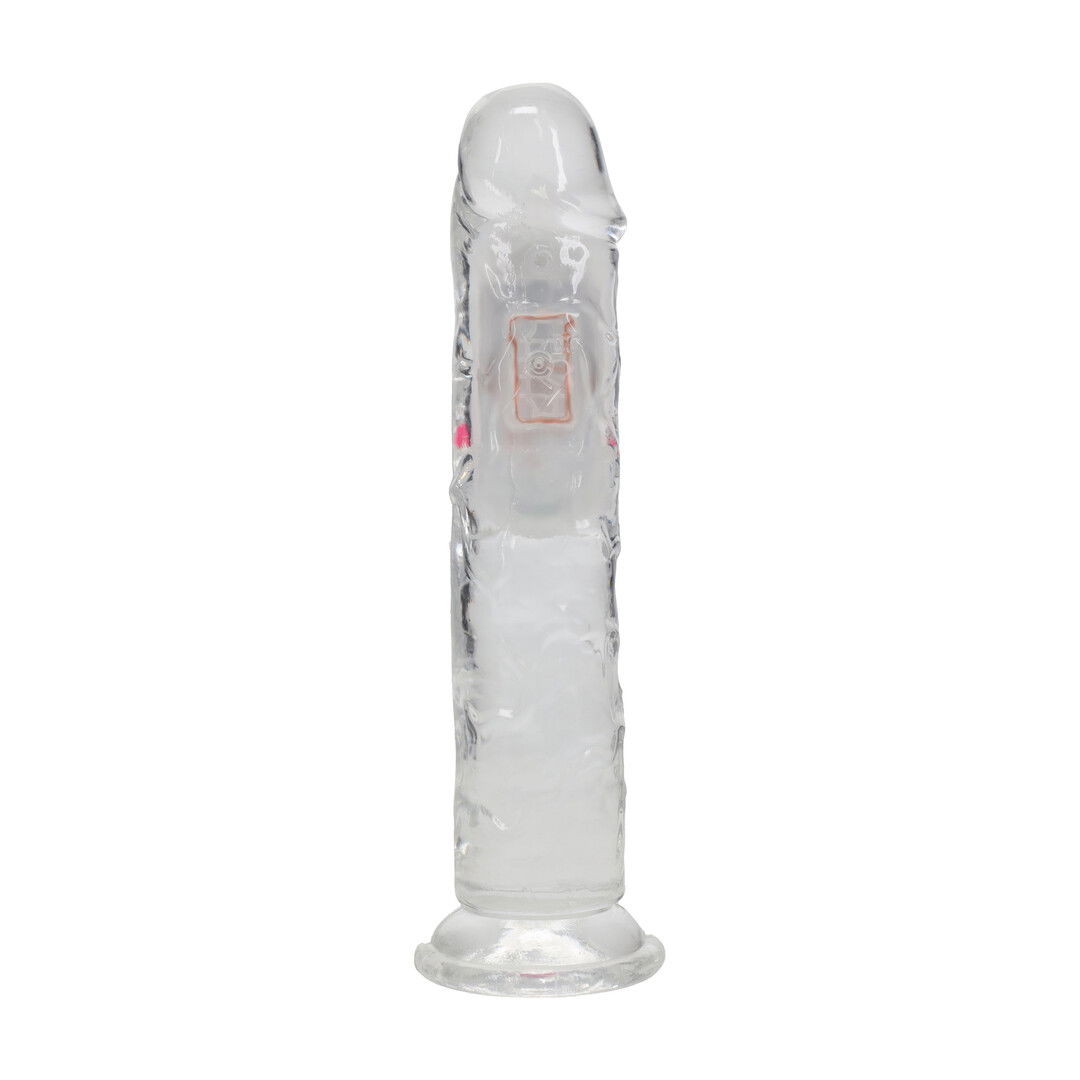 LED Vibrerende Rechte Penis - 7 / 18 cm - Transparant - Afbeelding 3
