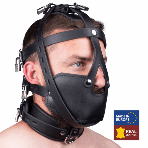 Leren Masker - Zwart