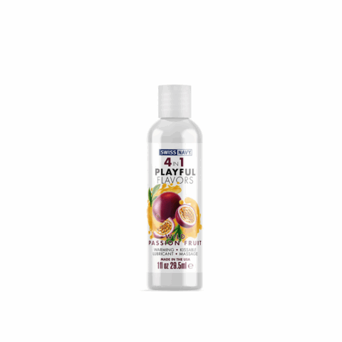4 in 1 Playful Flavors - Lubricant with Wild Passion Fruit Flavor - 1 fl oz / 29,5 ml
