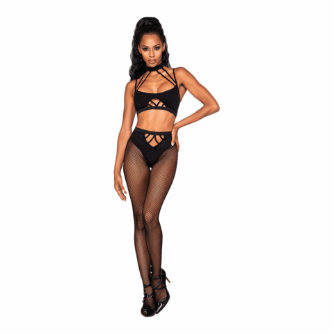 Strappy Bralette/ Pantyhoseset - Één maat