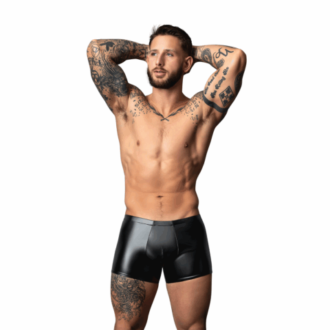 Wetlook Pouch Short - XL - Zwart