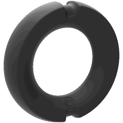 De Paradox - Silicone/Metalen Cockring - 50mm - Zwart
