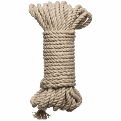 Bind en Tie - 6mm hennep bondage touw - 30 ft - natuurlijk