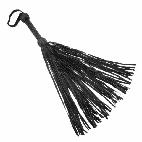 Lederen Suede Flogger - Zwart