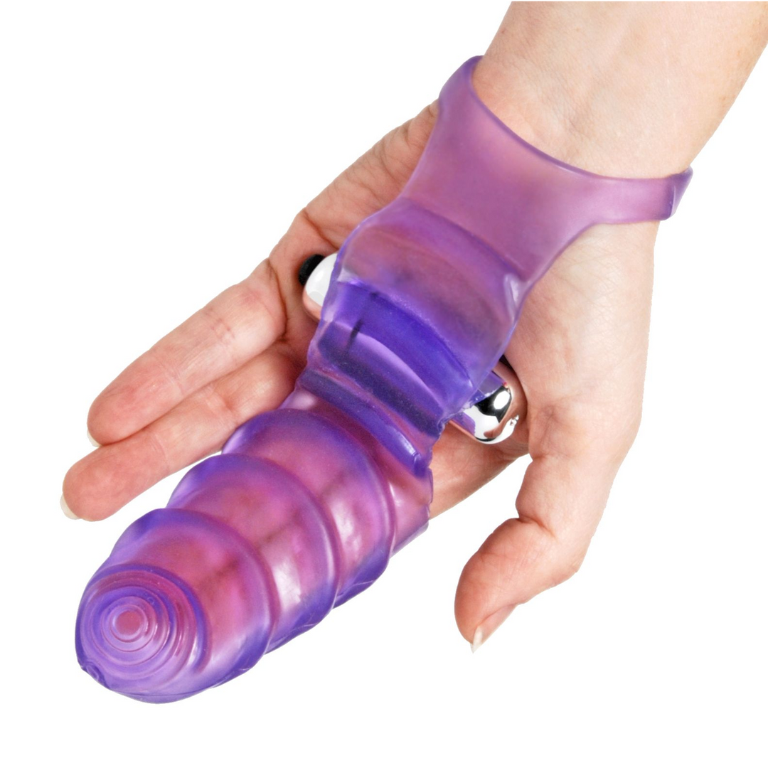Dubbele Vinger Banger - Vibrerende G-Spot Handschoen - Afbeelding 3