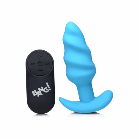 Vibrerende Silicone Swirl Butt Plug met Afstandsbediening