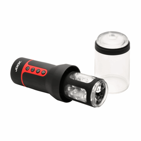 Auto Spin - Draaien en Duwen Masturbator - Transparant/Zwart