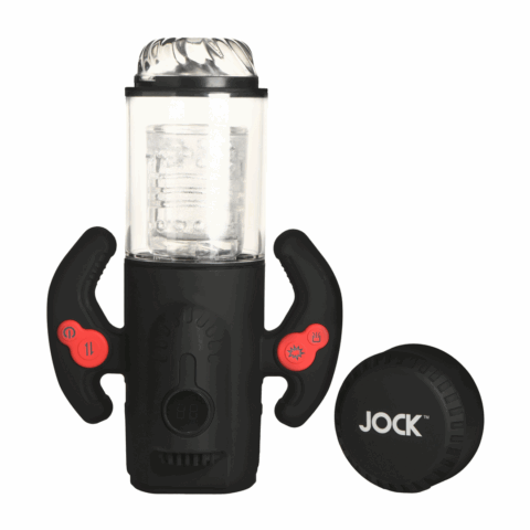 Turbo Max - Draaien, Duwen en Zuigen Masturbator - Transparant/Zwart