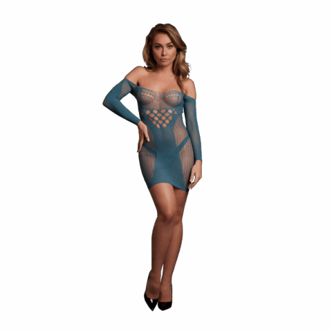Langsleeve Net Mini Dress - One Size