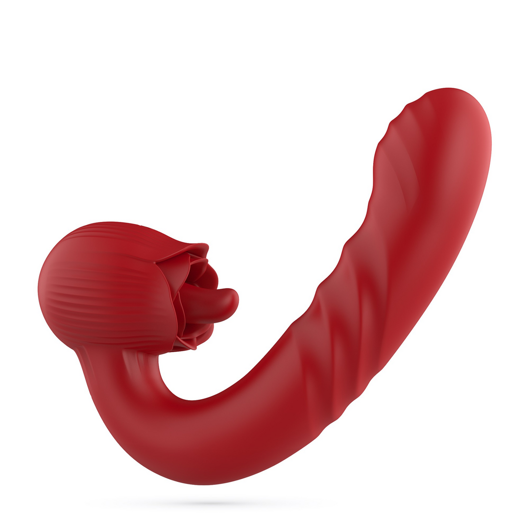 Osiria - Duwende en Likkende Rozen Vibrator - Rood