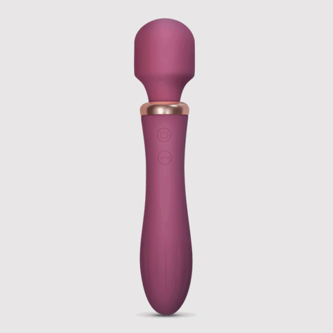 Jinx - Dual Wand Massager met Verwarmingsmodus - Rode Wijn
