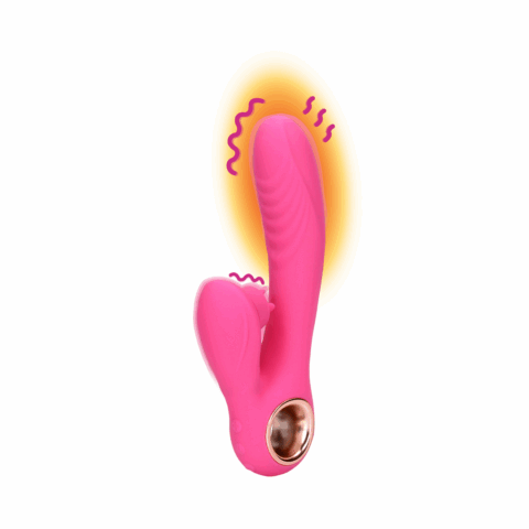 Tongue Flickering en Heating Rabbit Vibrator - Exuberant Pink