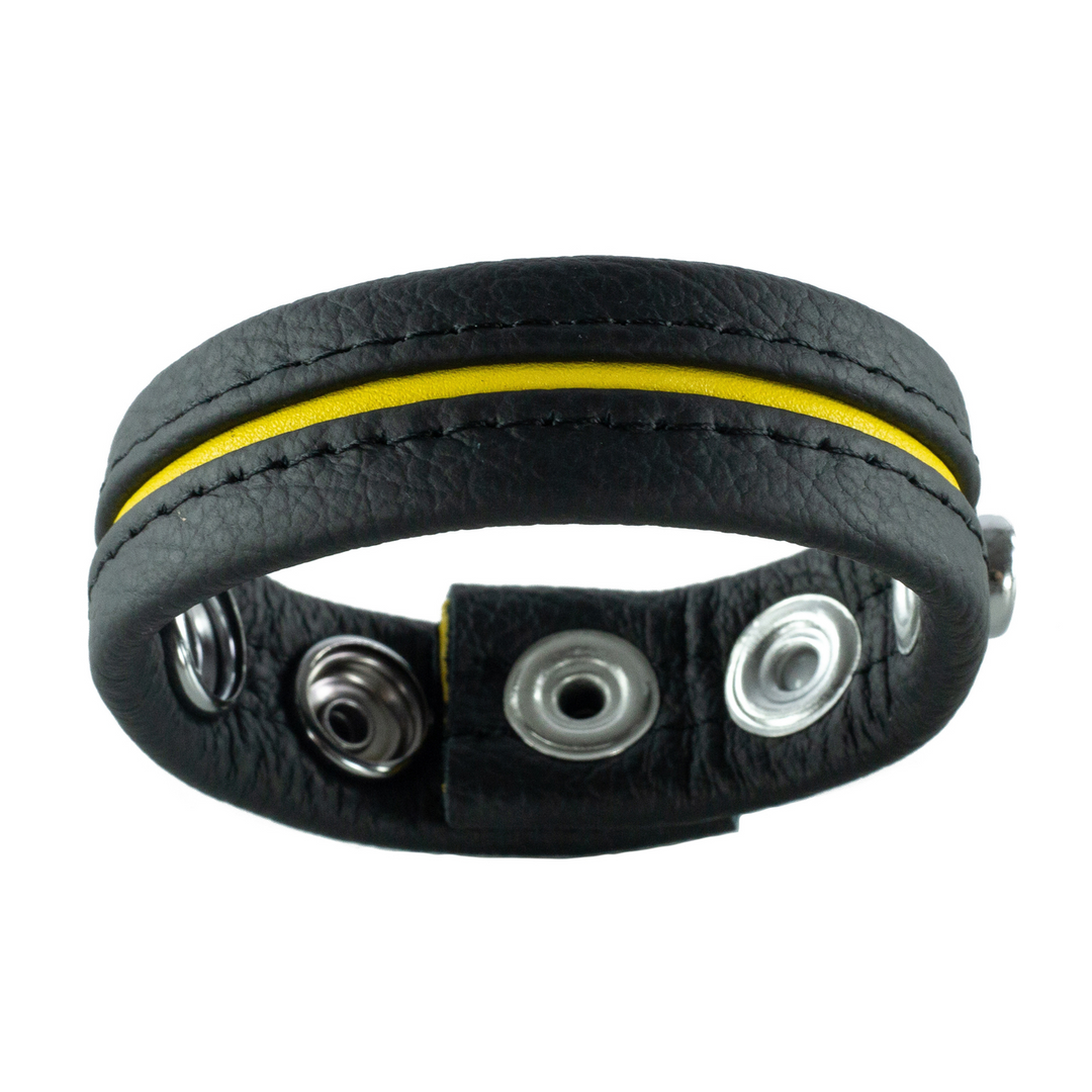 Verstelbare Leren Cockring - Geel - Afbeelding 3