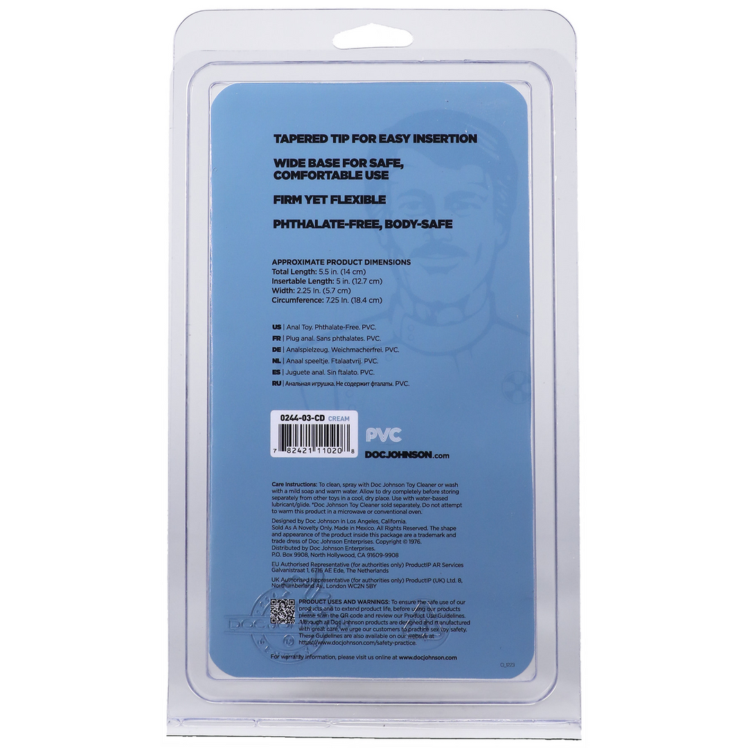 Classic Butt Plug - Large - Vlees - Afbeelding 3