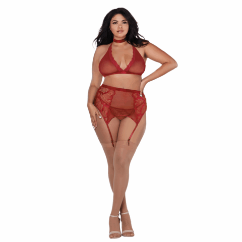 Visnet en Kant 4-delige Set - Plus Size