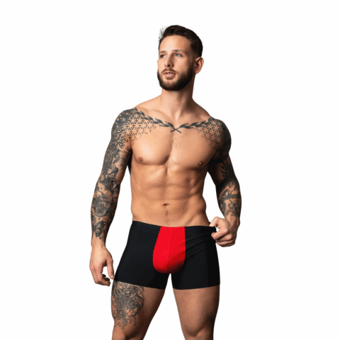 Pouch Short - XL - Zwart/Rood