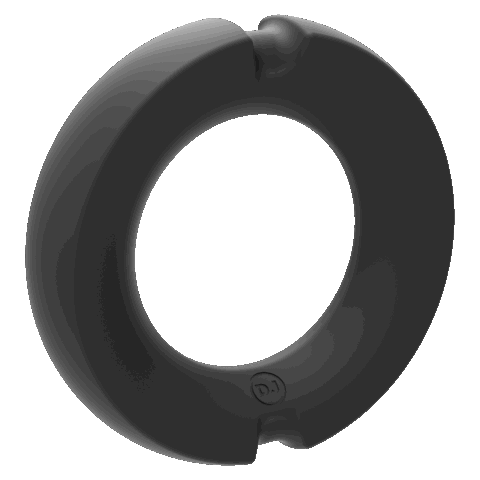 De Paradox - Silicone/Metal Cock Ring - 45mm - Zwart