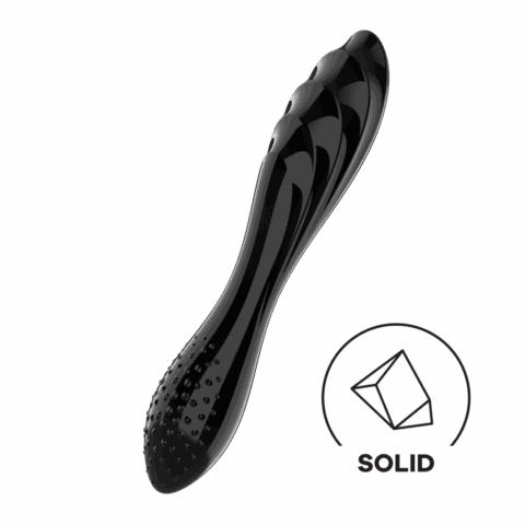 Dazzling Crystal 1 - Glazen Dildo - Zwart