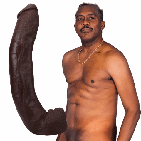 Dredd - Realistische ULTRASKYN Dildo - 13,5 / 34 cm - Chocolade