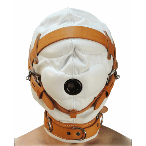 Totale Sensorische Deprivatie Lederen Kap - M/L - Wit