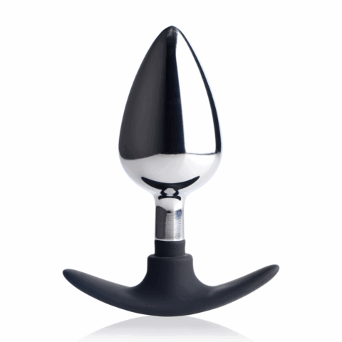 Donkere Indringer - Metaal en Silicone Anale Plug - Groot