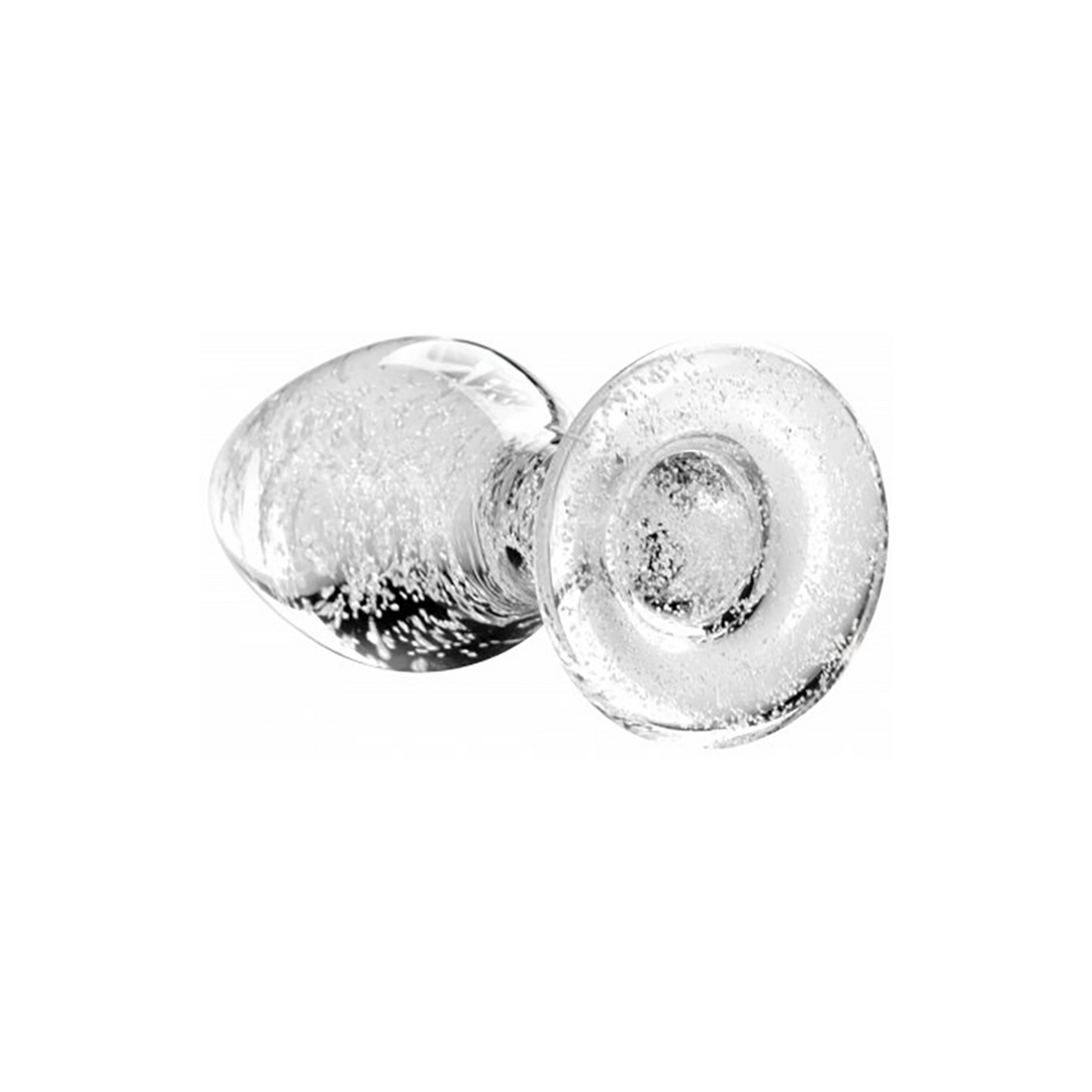 Glow-In-The-Dark - Glas Buttplug - Groot - Afbeelding 3