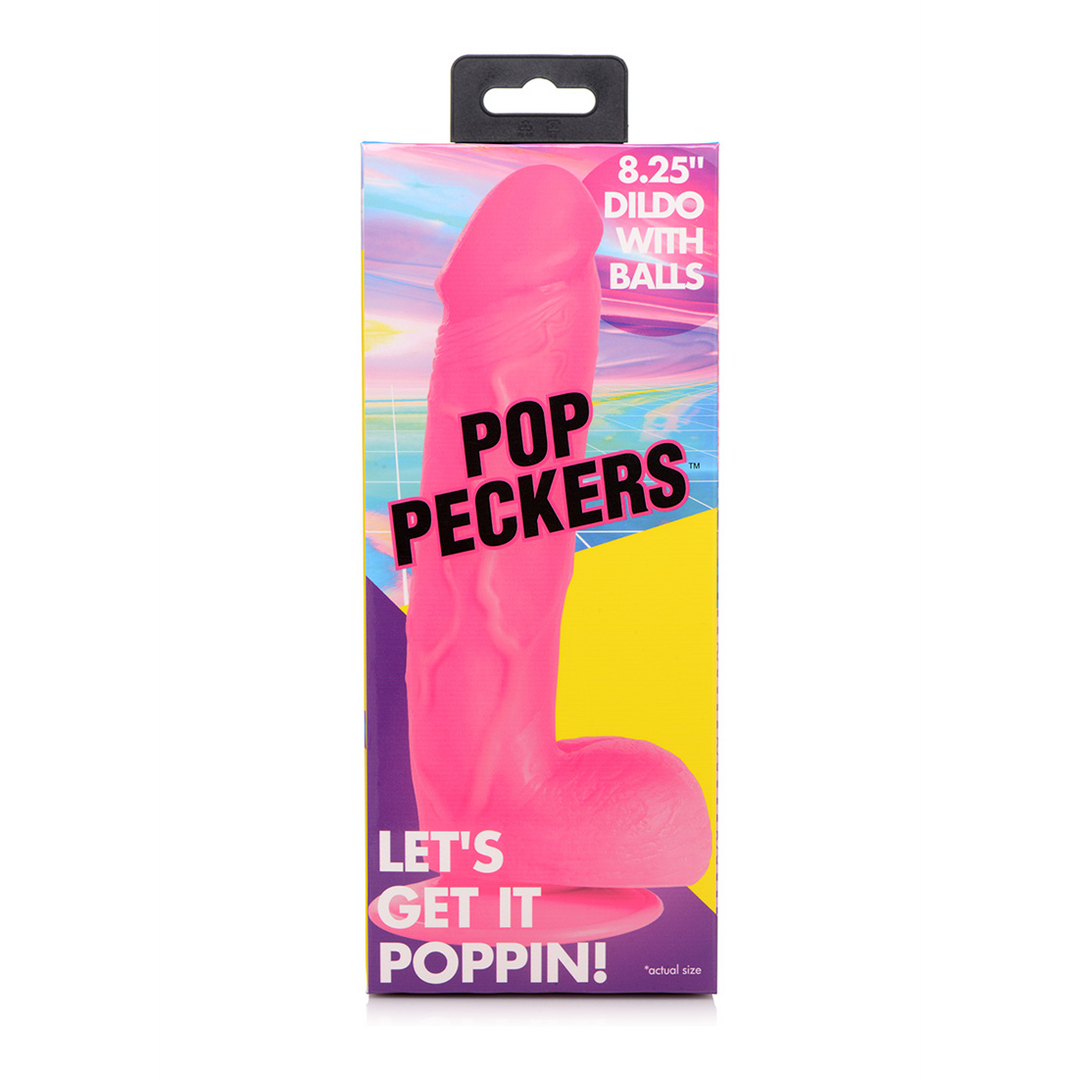 POP - Dildo met Ballen - 8.25 / 21 cm - Afbeelding 3