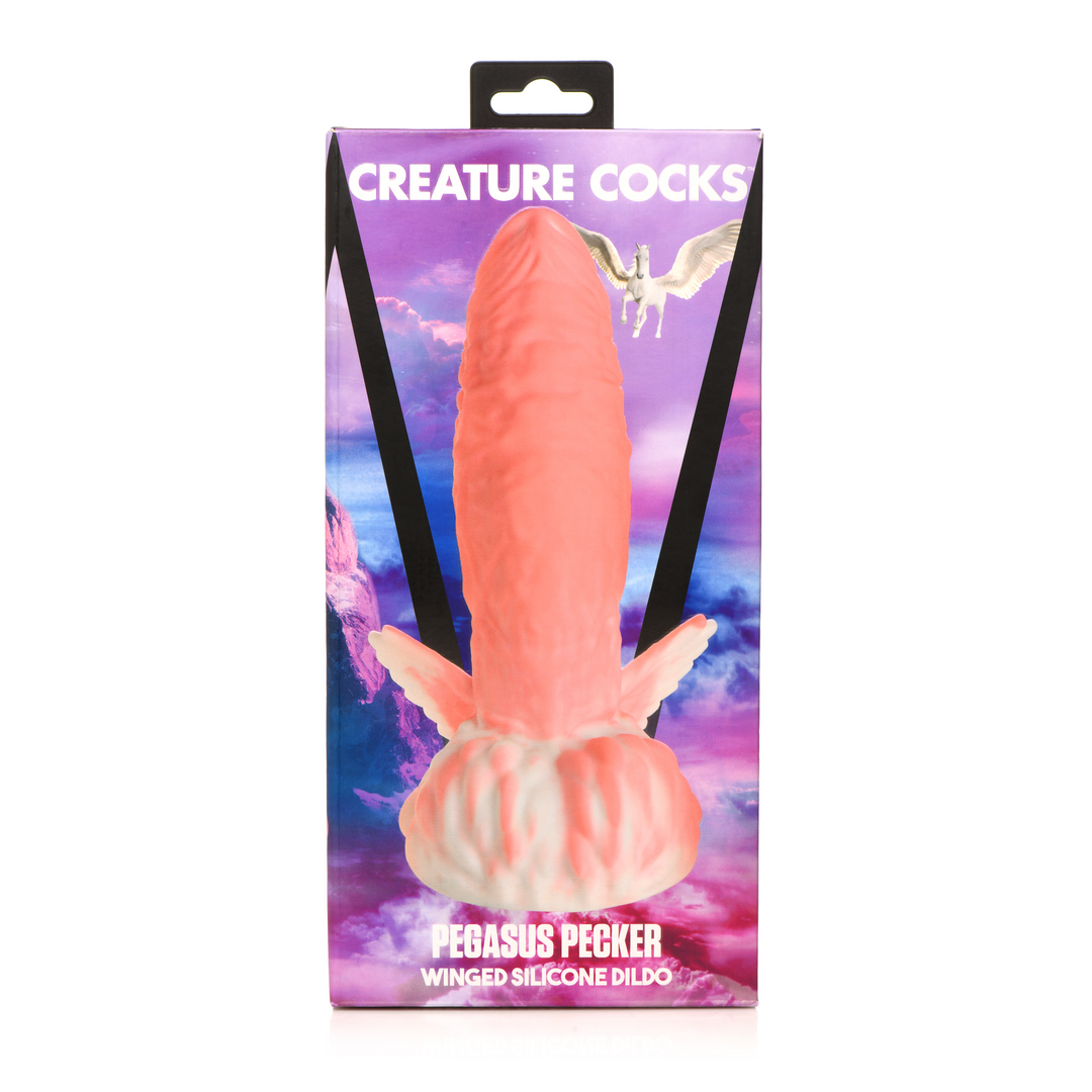 Pegasus - Pecker Winged Silicone Dildo - Roze - Afbeelding 3